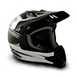 VCAN Sports V356 Full Face Adult Motocross/ATV Helmet with EC Graphics (Black, Large)