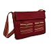 Cotton Red Messenger Bag-Striped 