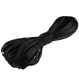 uxcell 編組ケーブルスリーブ　PET編組スリーブ　拡張可能　24M　ブラック　ポリエステル