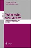 41hVM1N3wXL. SL160  Technologies for E Services: 4th International Workshop, TES 2003, Berlin, Germany, September 8, 2003, Proceedings