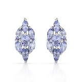 Sterling Silver 1.15 CTW Tanzanite Ladies Earrings. Length 14 mm. Total Item weight 1.5 g.