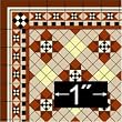 Victorian Tile Dollhouse Wallpaper