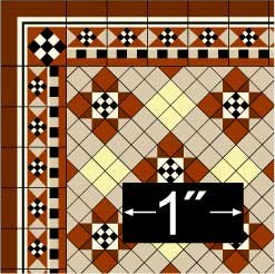 Victorian Tile Dollhouse Floor Paper