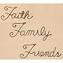 Faith Family Friends Set 3 Metal Wall Art Words Hanging Signs Quotes & Photo Props