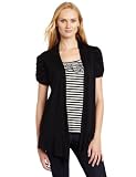 AGB Women's RJ Short Sleve Cozy Twofer With Swirl Embellishments