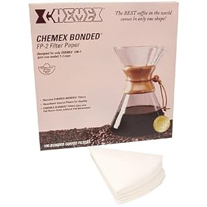 Chemex Coffee Filters - 100 Chemex Bonded Half Moon Filters for 1 to 3 Cup Coffeemakers... by Chemex