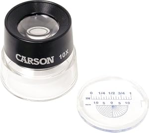 Carson Optical Lumiloupe 10X Power Magnifier With Dual Lens