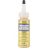 Plaid 16079 Gallery Glass Window Color, Gold Metallic Liquid Leading for Lines, 2-Ounce Bottle