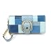 Coach 41595 Bleecker Patchwork Exotic Snakeskin Clutch Purse, Blue
