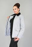 04L Womens Grey Quilted Zip Up Riding Coat Ladies Casual Jacket Size 8-14 Uk - Winter - Trench - Buttoned - Zip up