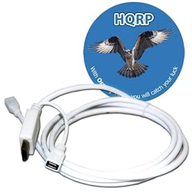 HQRP White MHL Micro USB Female to HDMI Male Adapter Cable compatible with Samsung Galaxy Note N7000 / S GT-i9100 / S2 Attain i777 plus HQRP Coaster