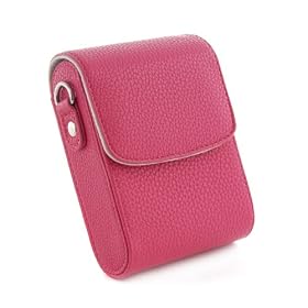 PU leather Case for Panasonic Lumix ZS5/ZS7/ZS8/ZS10 (pink) Panasonic Lumix ZS5/ZS7/ZS8/ZS10 Nikon P300/S8100 Sony HX7/HX70