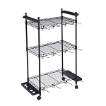 Organized Fishing Tackle Trolley Rolling Wire Rack