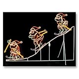 DIRECT SHIP Light Up Skiing Santa Christmas Decoration