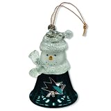 Pack of 3 NHL San Jose Sharks Snowman Bell Christmas Ornaments 2.5"