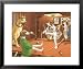 The Scratching Beagle Humor Framed Art Poster Print by Arthur Sarnoff, 26x22
