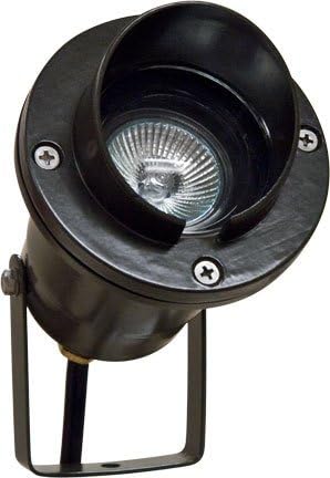 Dabmar LV109-B Hooded Spot Light with Yoke, 12V 20W Mr16, Black Finish