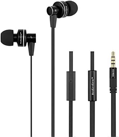 Nexgengear ES900i Earphone Plug H Noise Canceling Stereo Handsfree Built-In Microphone, 3.5 mm, Black