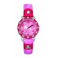 Lulu Castagnette - 38583 - Montre Fille - Quartz Analogique - Cadran Rose - Bracelet Cuir Rose