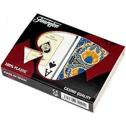 Fournier Bridge Rosas Jumbo Index Plastic Playing Cards