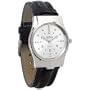 Reizen Mens Braille Watch Chrome Leather Band