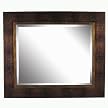 Contemporary Beveled Mirror - Mahogany/ Gold (22x28")