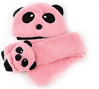 ETSYG Panda Beanie Warm Winter Animal Hat Cap Scarf Infant Baby Pink 1-5 Year