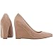Zbeibei Women's Faux Velvet Pointed Toe Wedges Platform Shoes High heels Work Pumps