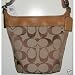 COACH HAMPTON SIGNATURE DUFFLE PURSE HANDBAG khaki 13358