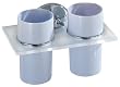 Wenko 18202100 Magic-Loc Wand Zahnputzbecher Duo