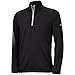 adidas Golf Men's 3 Stripes 1/2 Zip Shirt, Black/Mid Grey, Medium