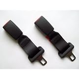 (2 PACK) Universal 7 Seatbelt Extension - Type B - 1 WIDE metal tonque 