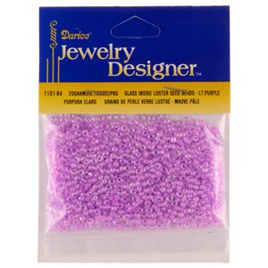 10/0 Seed Beads, Inside Color Luster, Lt Purple,