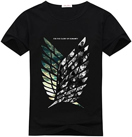 YNFYC Fashion Customized Attack on Titan 2 Kid's Classic T-shirt Large/9Y-10Y Black