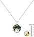 Tourmaline Tree of Life Green Gemstone Jewelry Best Friend Necklace Silver Pendant 2pc Chain Deluxe Gift