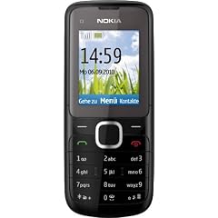 Nokia C1-01 Handy (4,6 cm (1,8 Zoll) Display, Micro USB, VGA Kamera) dark grey