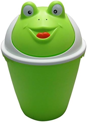 Lidded 6 Liter/1.5 Gallon Frog Trash Can- Adorable Small Wastebasket for any Room in the Home- Christmas Gift