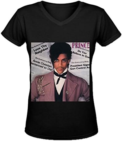 Controversy Prince Short Shirts For Women V Neck Black