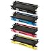 HI-VISION HI-YIELDS Compatible Toner Cartridge Replacement for Brother TN210 (1 Black, 1 Cyan, 1 Yellow, 1 Magenta, 4-Pack)