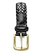 Toneka 796-BLK Men’s Woven Cowhide Full grain Braided Leather Dress Belt with Brass Buckle