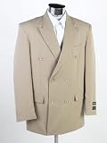 Gianni Vironni Double Breasted (DB) Tan (Beige) Business Dress Suit