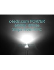 Single Detail Page Misc: C-LEDS 5mm White Flat Top Wide Angle LEDs 6000K (100 Pack) - C-LEDS USA, INC.