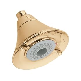 American Standard 1660.717.099 FloWise 3-Function Water Saving Showerhead, Polished Brass