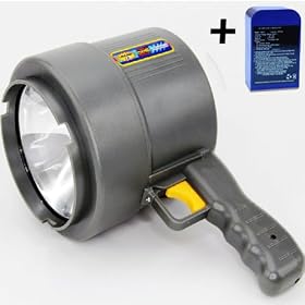 Projecteur Spot Halog�ne Rechargeable Port�e 1,6 km + Batterie de rechange