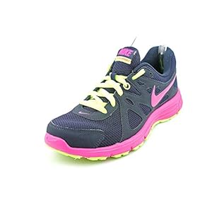 Nike Women's Revolution 2 Obsidian/Pnk Fl/Drk Obsdn/Vlt Running Shoe 8.5 Women US