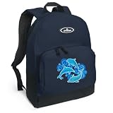 DOLPHIN Backpack Navy Blue Dolphins for Travel or School Bags - Best Unique Gifts For Boys, Girls, Adults, College Students, Men or Ladies