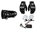 Autopearl Premium Quality Bike Accessories (Combo Of Premium Quality Round Saddle Bag. & MadBike 1 Pair of Hand Grip Gloves for Bike Motorcycle Scooter Riding - (Black L) & Premium Quality Car 1 Pair 3 LED warning lamp strobe flash Offroad fog light (White) RS.2112.00
