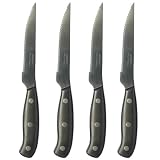 Oneida Triple-Rivet Classic Steak Knives Set of 4 - Black