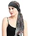Pre Tied Head Wrap Scarfs Easy Tie Bandana Cotton Bamboo Sleep Cap Medical Gifts for Chemotherapy Women Gray Pink
