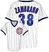 Carlos Zambrano Chicago Cubs V-Neck Pinstripe Shirt by Majestic Select Size: Medium